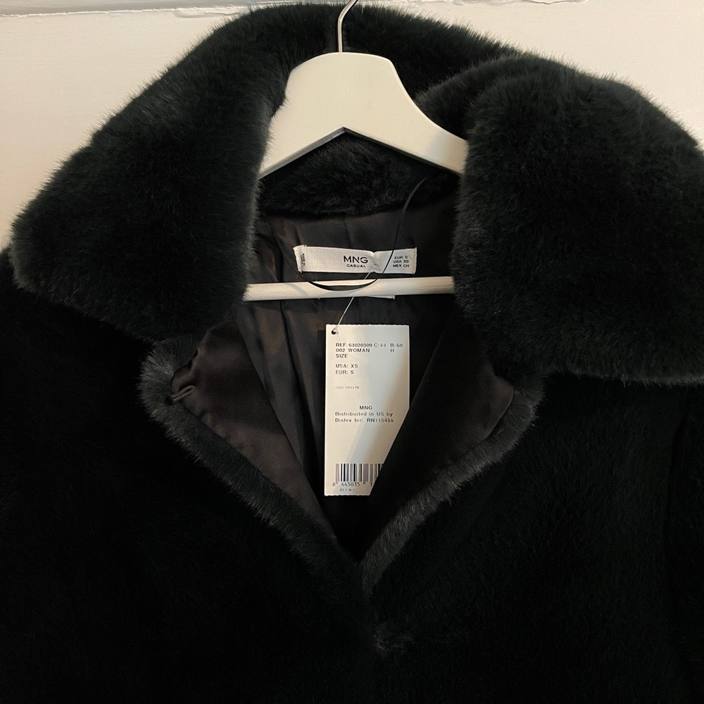 Faux Fur Coat (Dark Green)